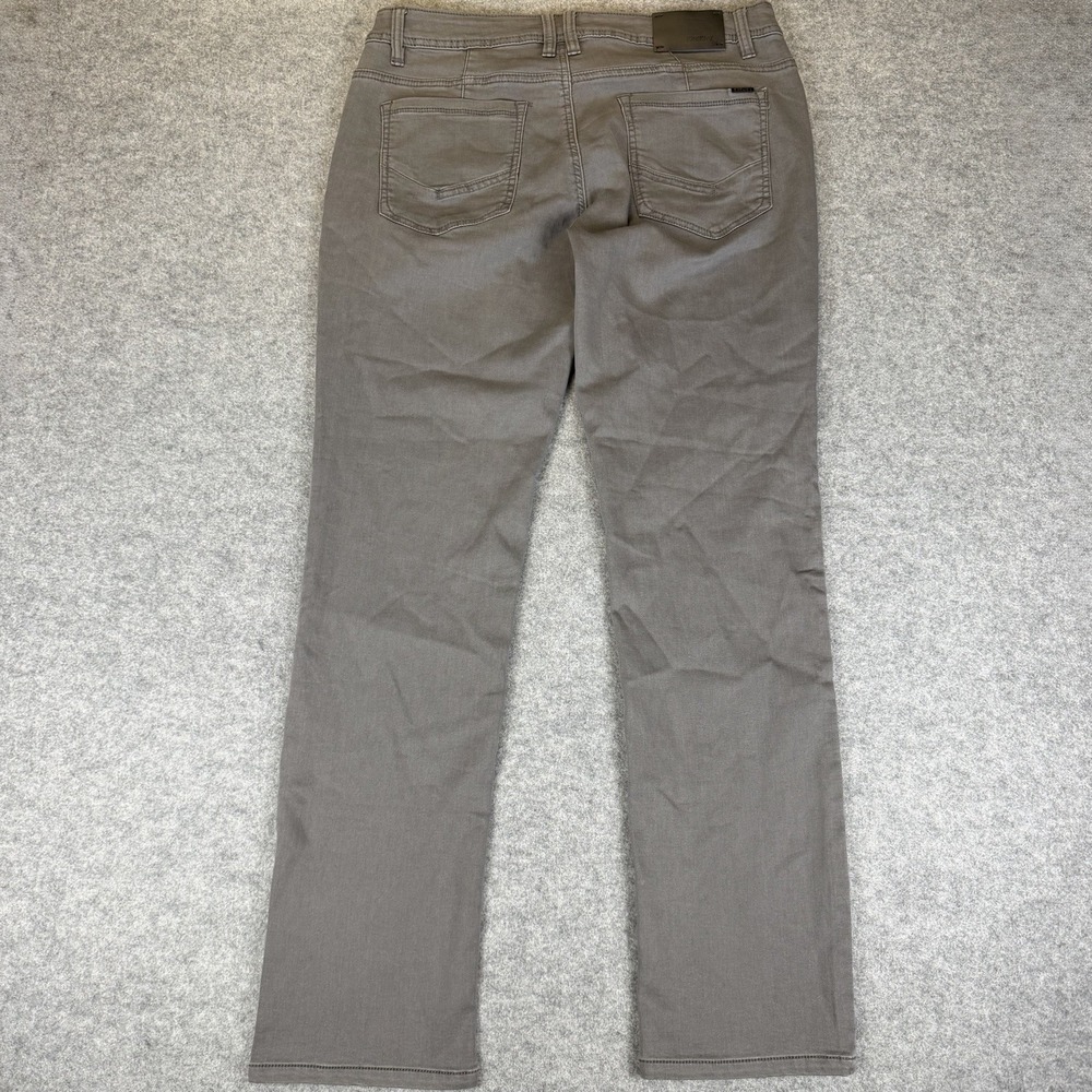 Ezekiel 305 Chopper Jeans Mens 34 Gray Brown Slim Fit Canvas Moto Skater Denim - Picture 3 of 6
